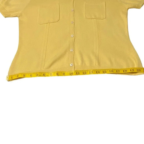 Apostrophe Canary Yellow Cardigan, Large - Picture 7 of 11